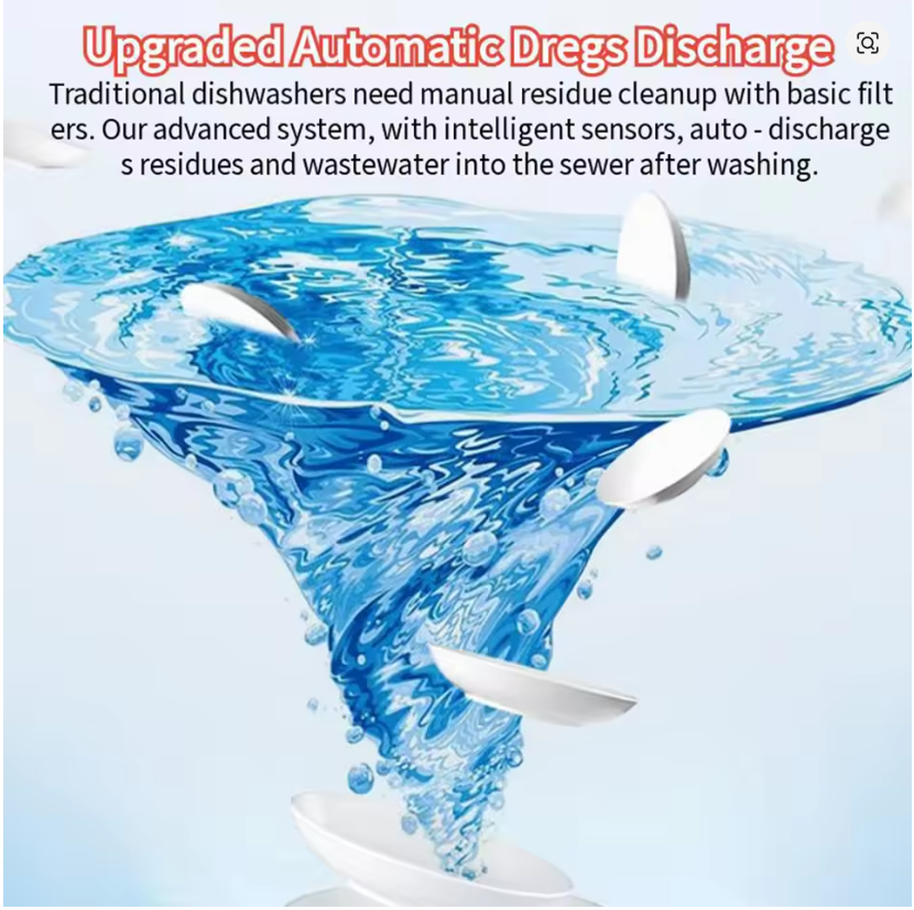Automatic Fruit Vegetable Washer Dishwasher Sterilization Drying Table Top Lavavajillas Electrodomésticos