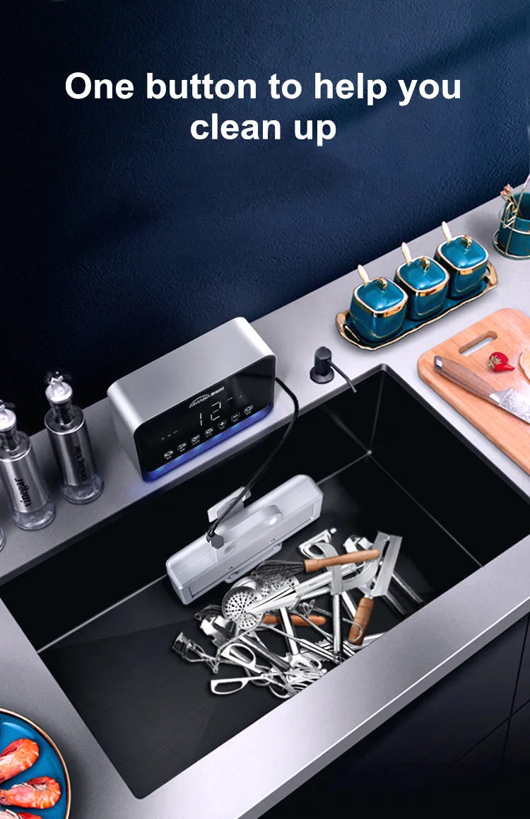 Ultrasonic Dishwasher Household Small Automatic Desktop Dishwasher Sink Installation-free Fruit And Vegetable Cleaning Machine