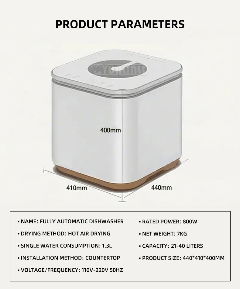 ChuMaste Countertop Dishwasher built-In Water Tank,Dishwasher Countertop For Apartments And Rvs,Compact Dishwasher Baby Care
