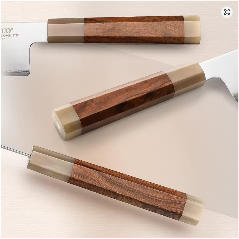 XINZUO 4PCS Kitchen Knives Set Japanese ZDP-189 Composite Steel 65-67 HRC Chef Knife Bread Nakiri Santoku Utility Cooking Tools