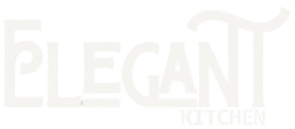 Elegant logo in white text on a light gray background