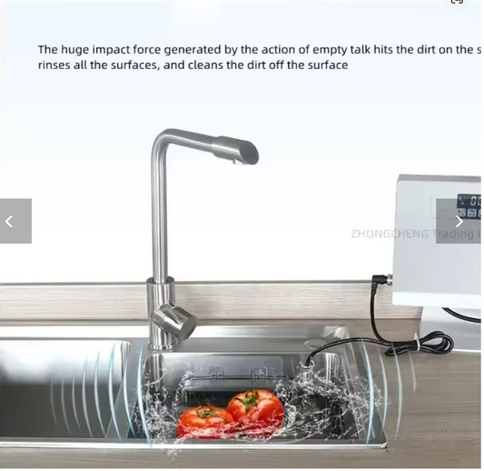 Household 220v Ultrasonic Dishwasher Sink Free-standing Installation-free Home Brush Type Vegetable Washing Lazy Automatic